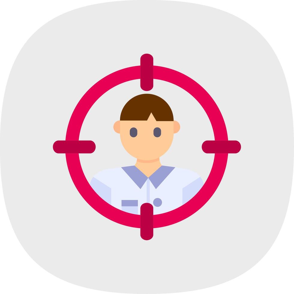 Target audience Flat Curve Icon vector