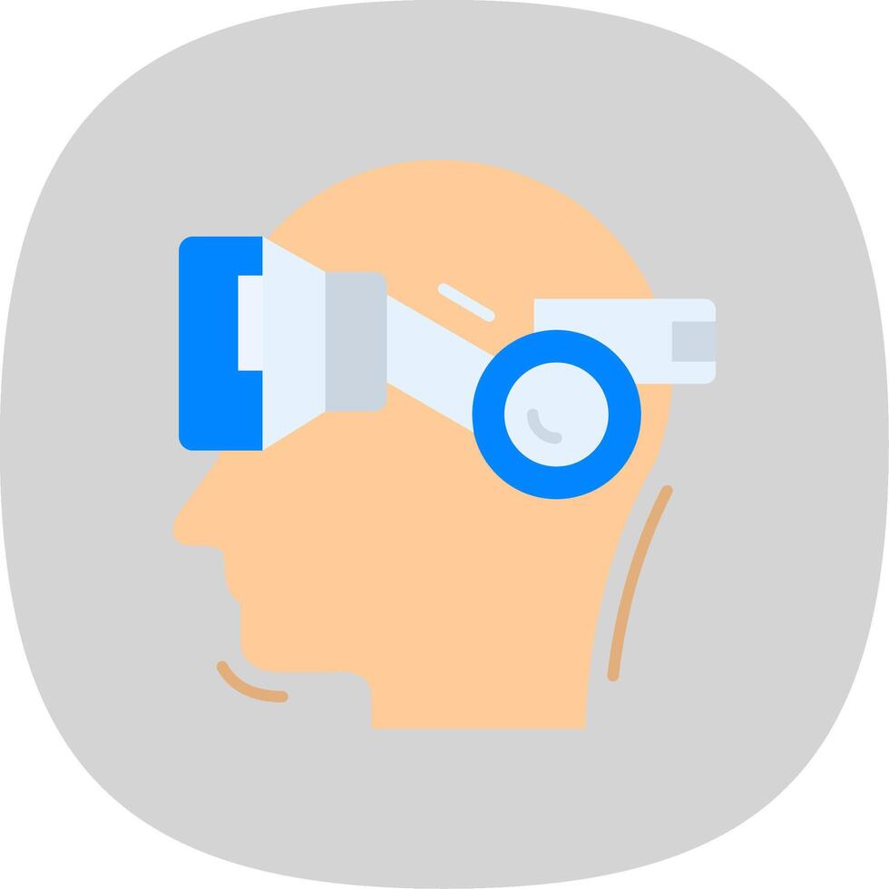 Vr glasses Flat Curve Icon vector