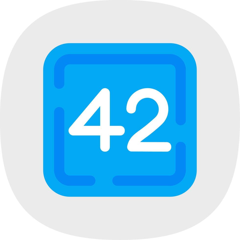 Forty Two Flat Curve Icon vector