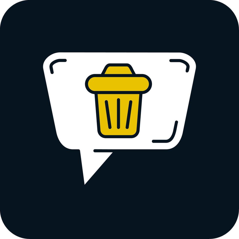 Delete message Glyph Two Color Icon vector