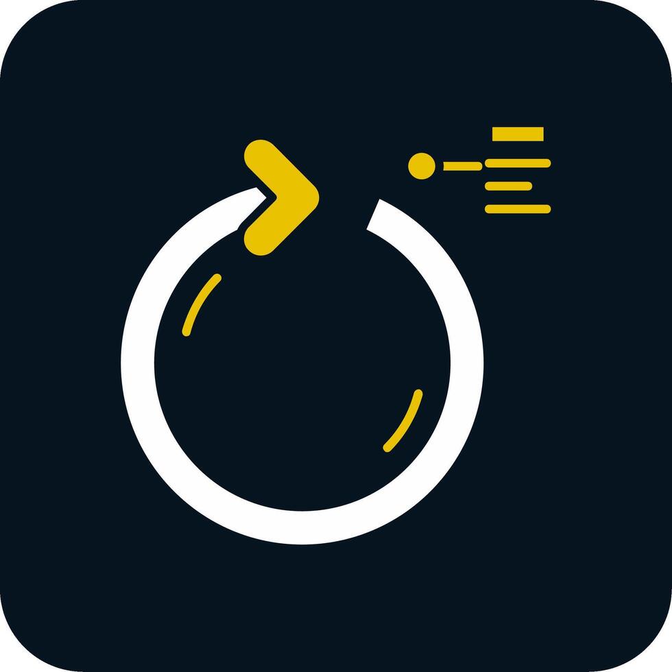 Circular Arrow Glyph Two Color Icon vector