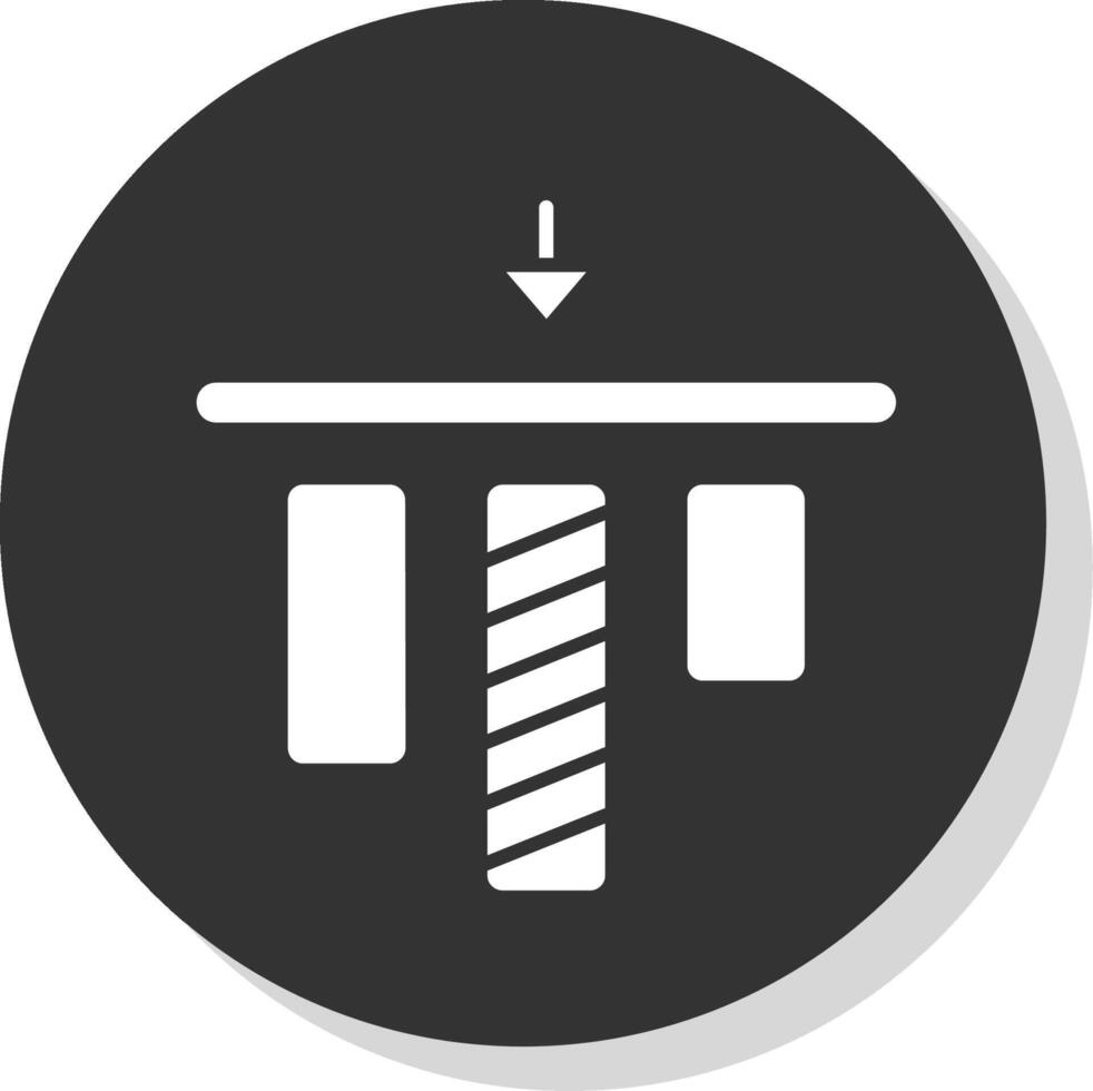 Top alignment Glyph Grey Circle Icon vector