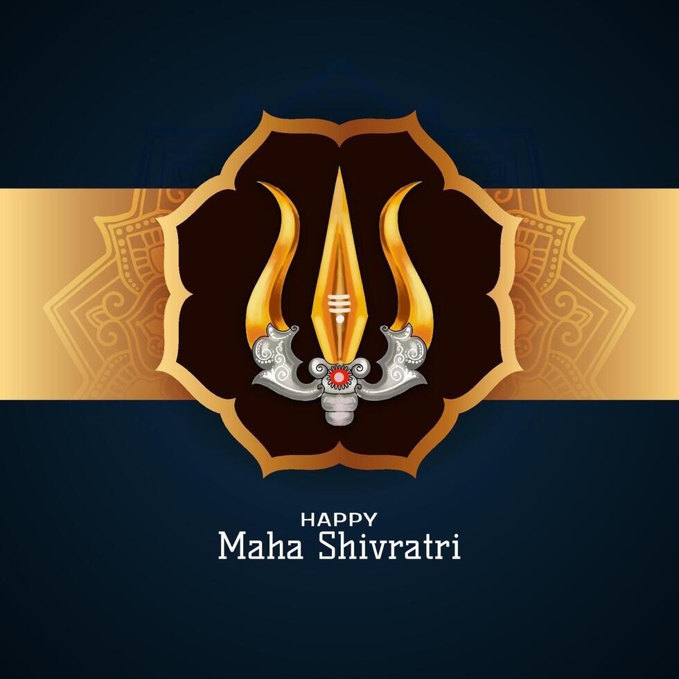 Happy Maha Shivratri Hindu festival celebration traditional background vector