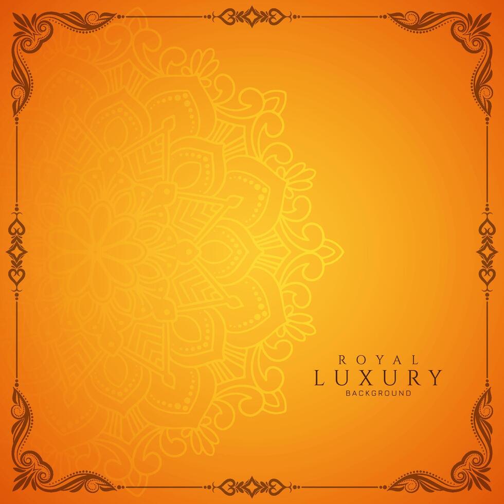 Stylish decorative floral frame ethnic luxurious background vector