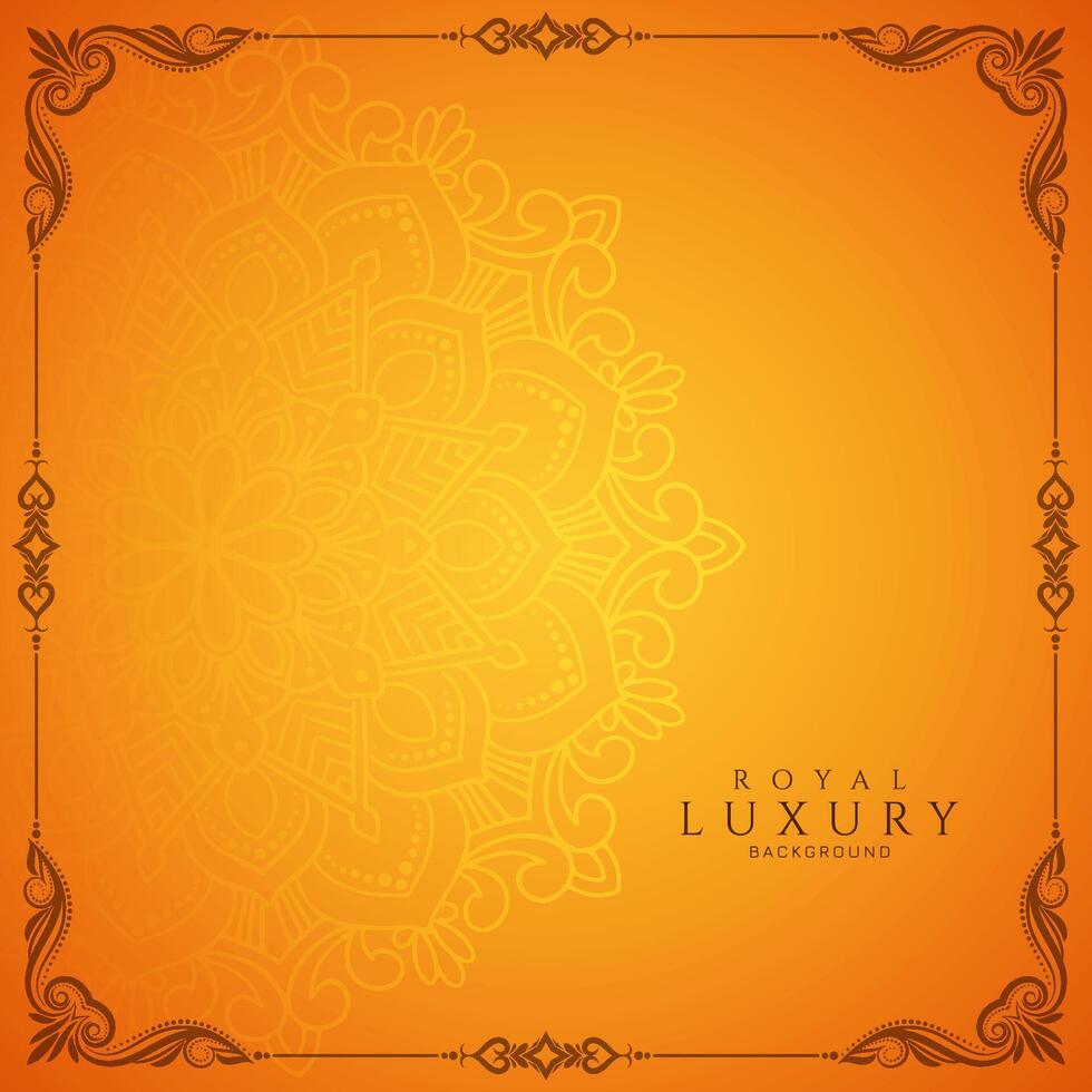 Stylish decorative floral frame ethnic luxurious background vector