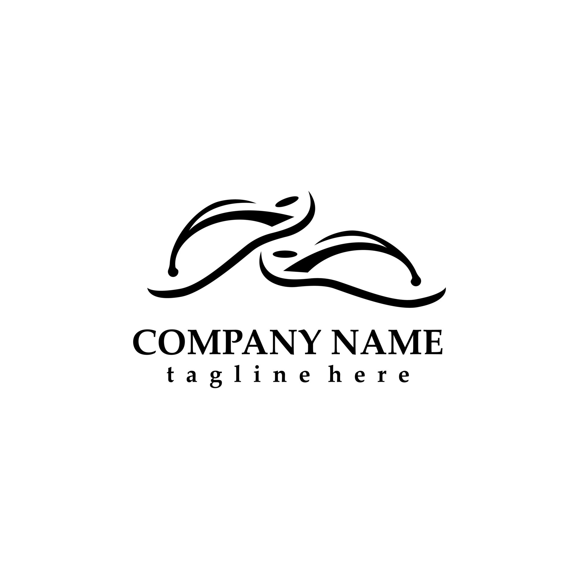 abstract slippers logo design vector 41873372 Vector Art at Vecteezy