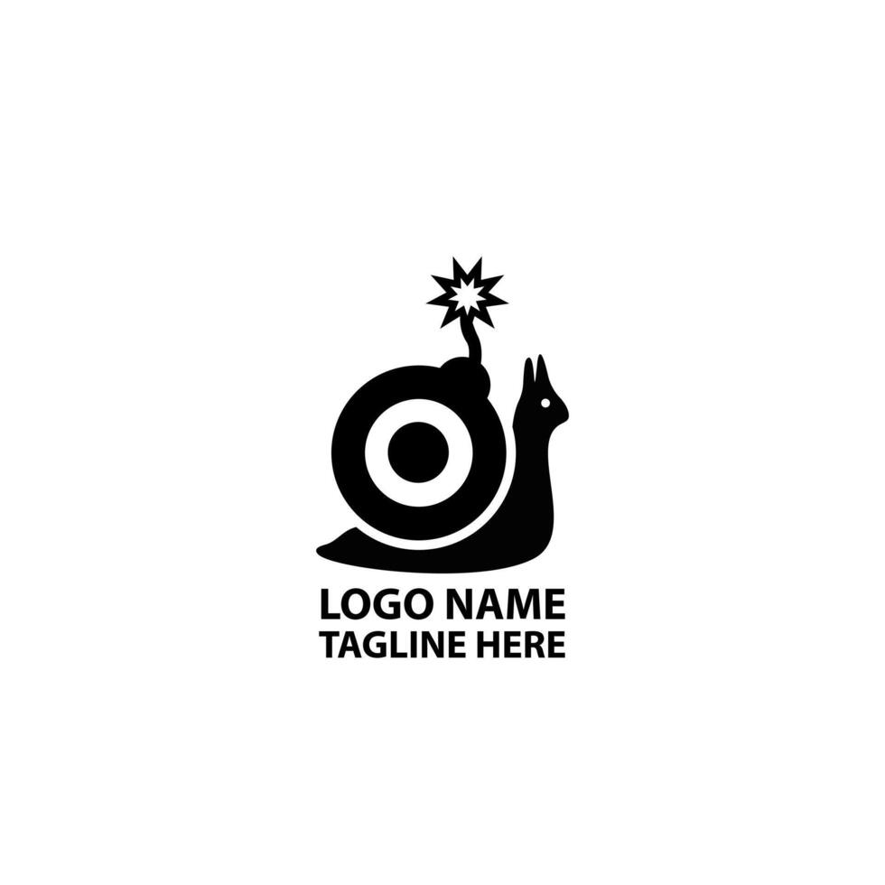 snail dynamite logo design vector