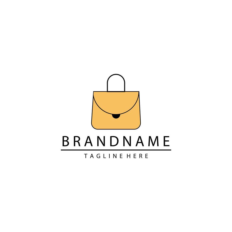 shopping bag logo design vector