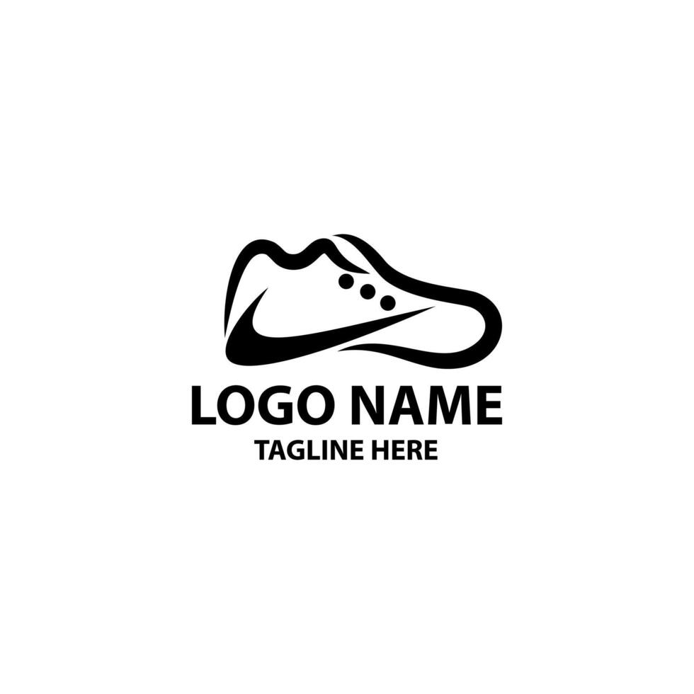 shoes tick template logo design vector