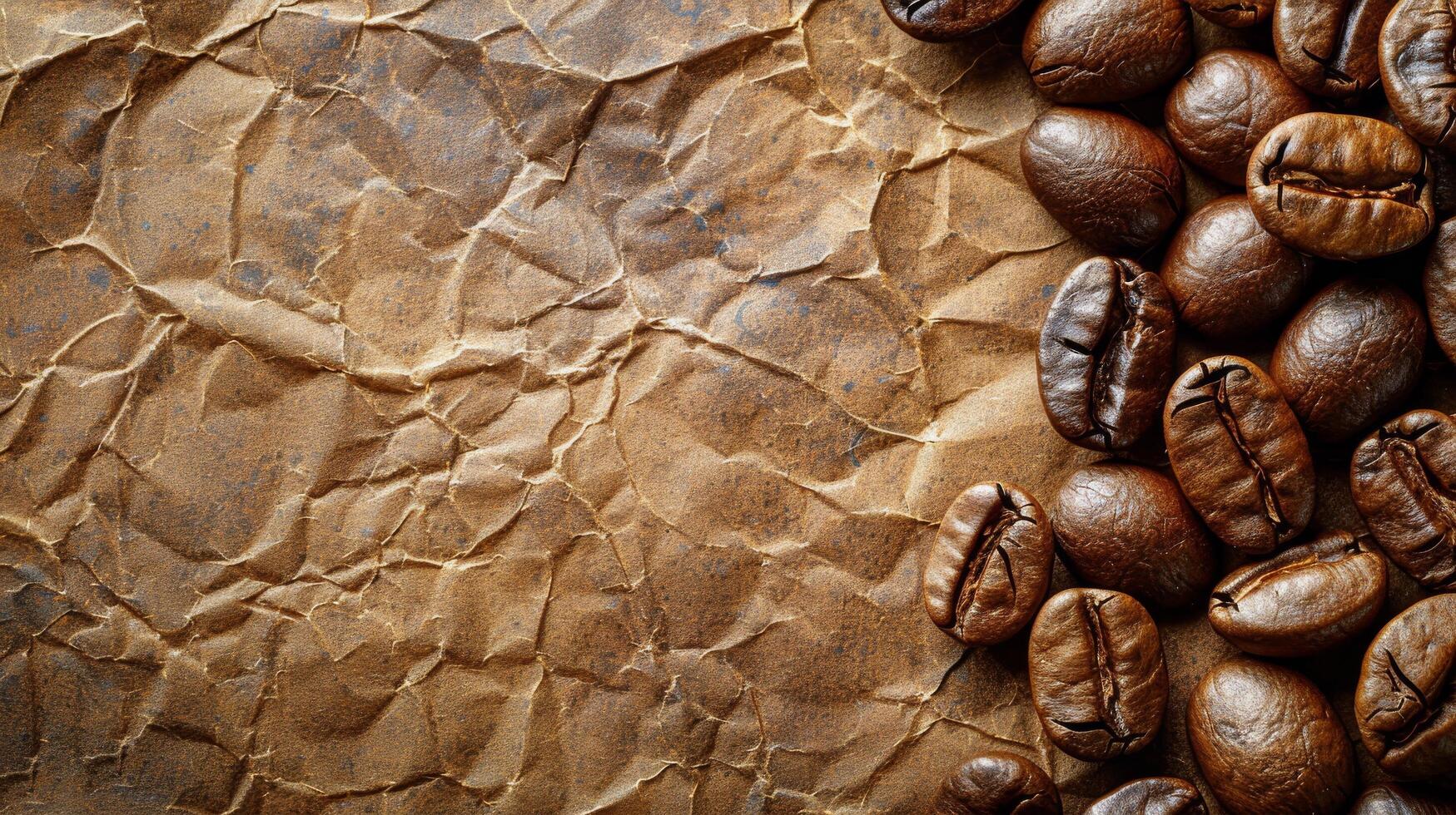 AI generated Coffee Beans Falling Into Pile photo