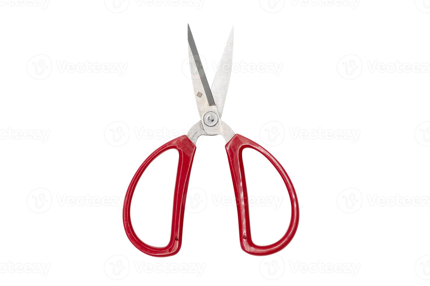 Red isolated scissors tool elements photo