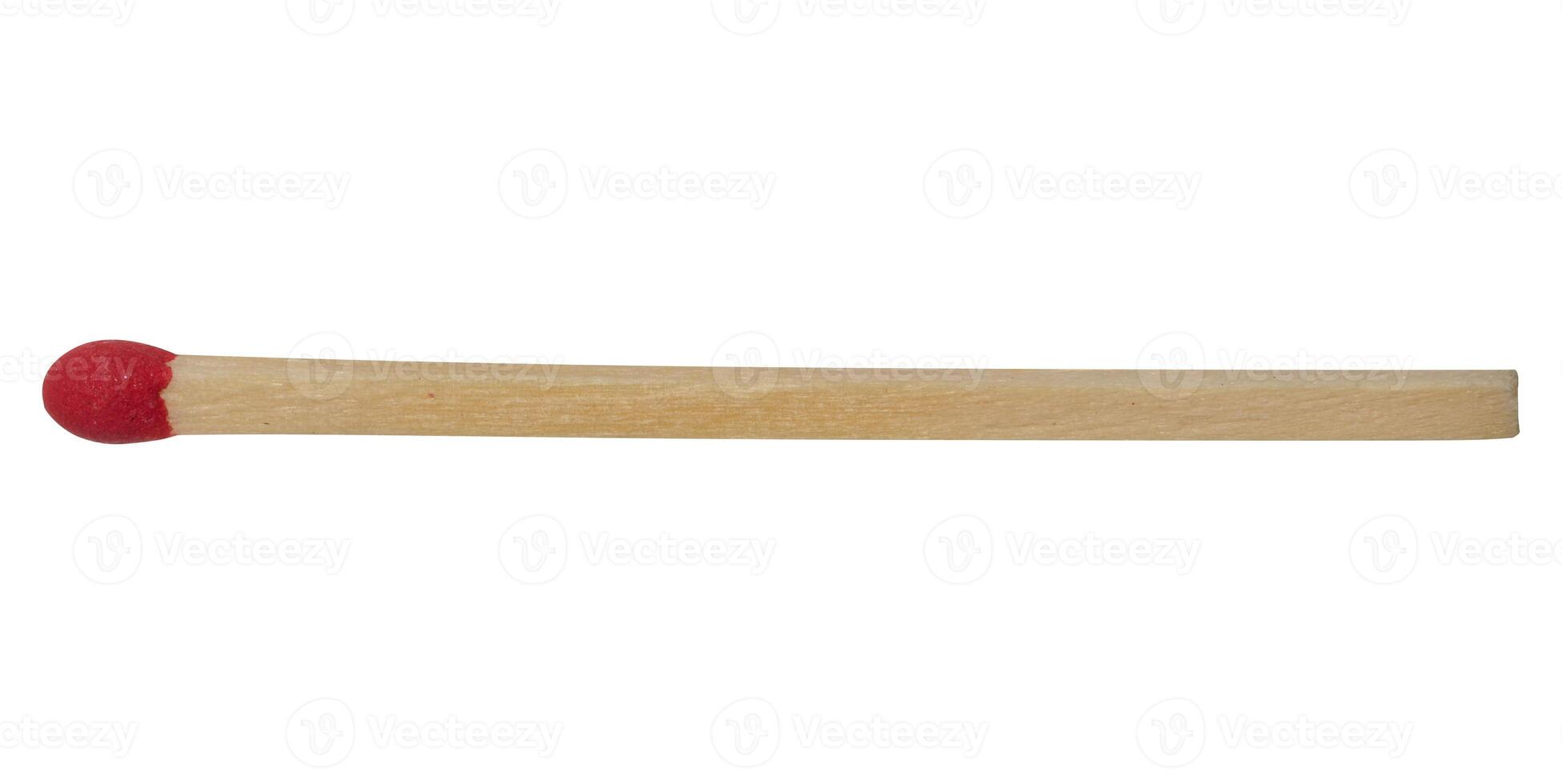 Wooden match on isolated background photo