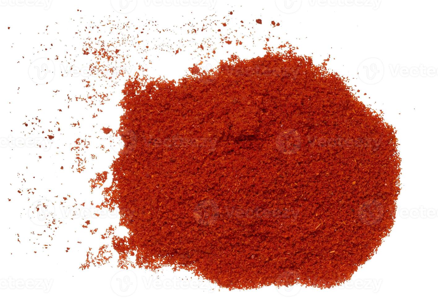 Ground smoked paprika on isolated background photo