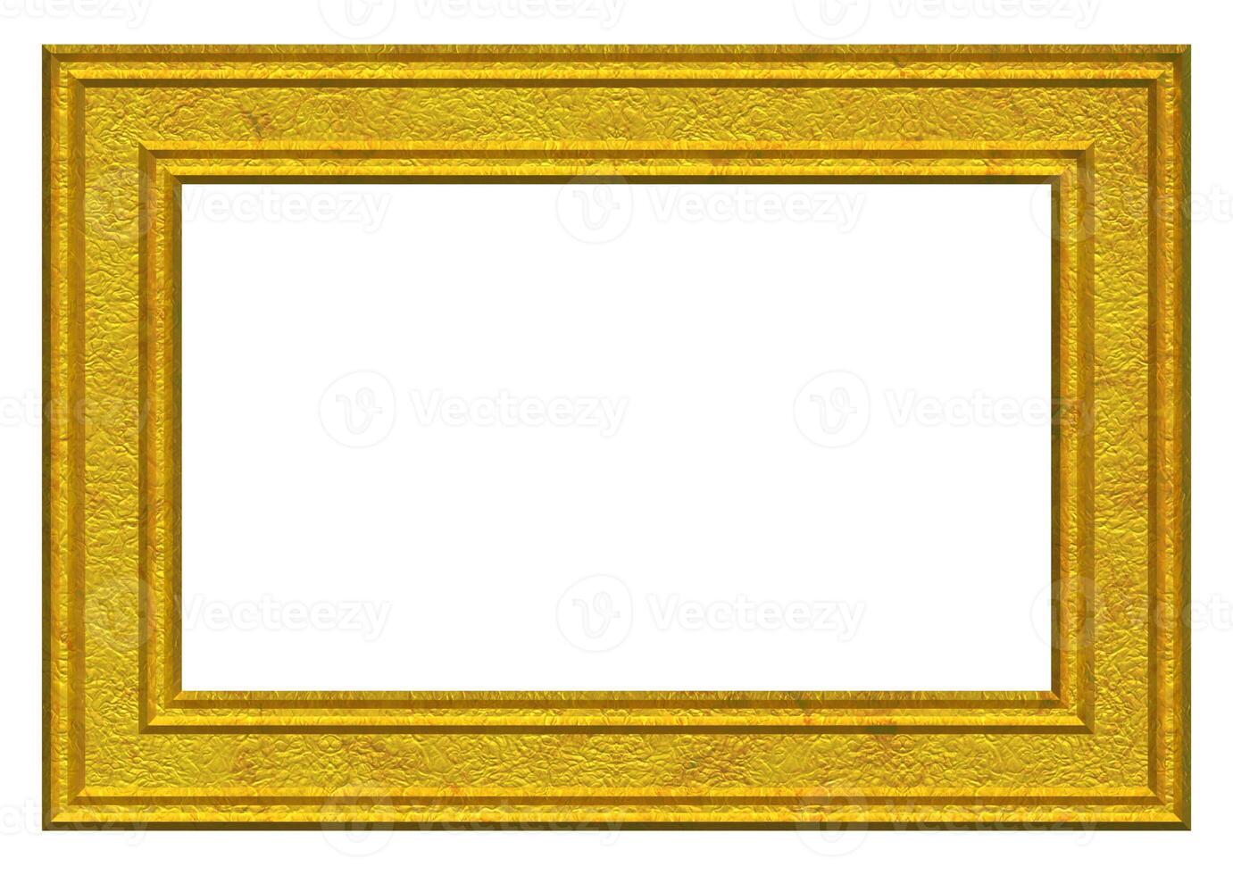 Blank wall hanging rectangular wooden picture and photo frame