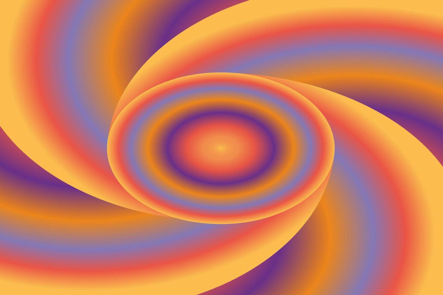 abstract background with spiral of yellow, orange and purple colors, with place for your text, banner, card vector