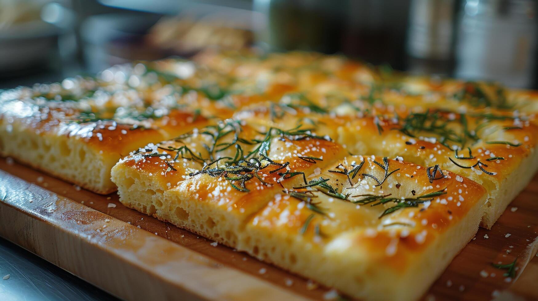 AI generated Close Up of Pizza on Cutting Board photo