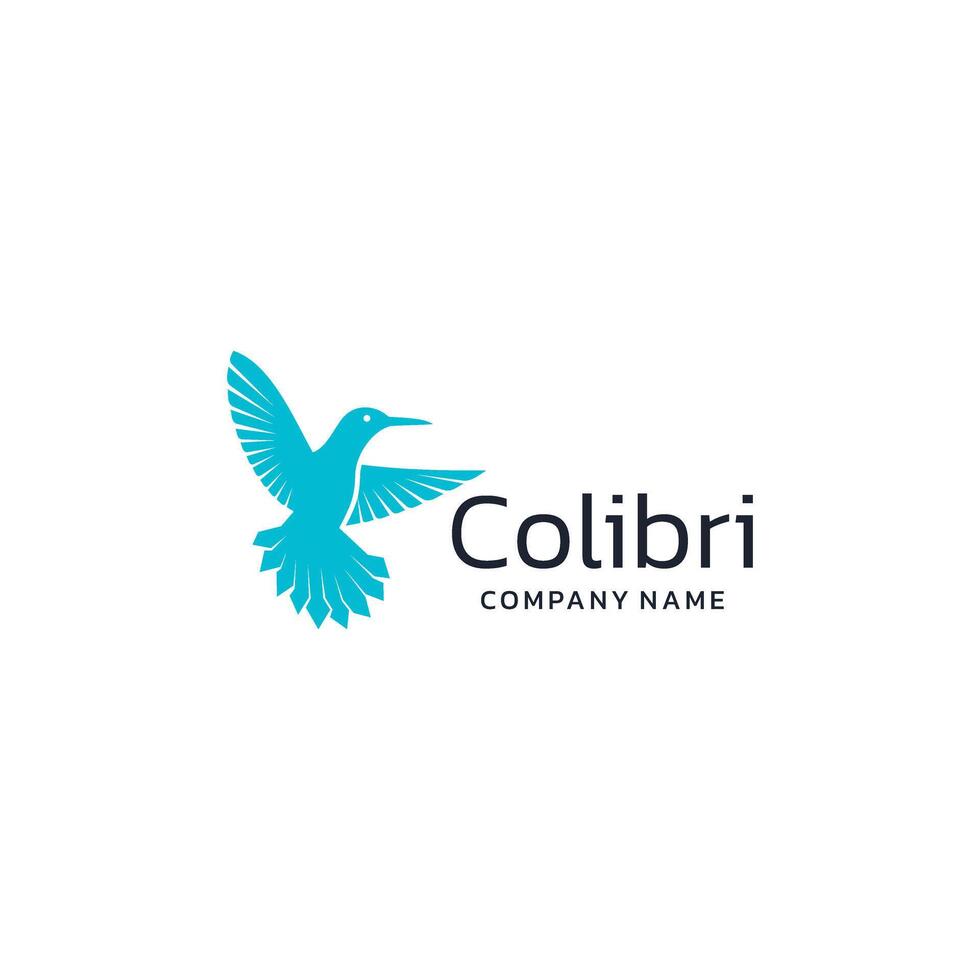 Colibri  Logo isolated on white background. Design colibri for logo, Simple and clean flat design of the colibri  logo template. Suitable for your design need, logo, illustration, animation. vector