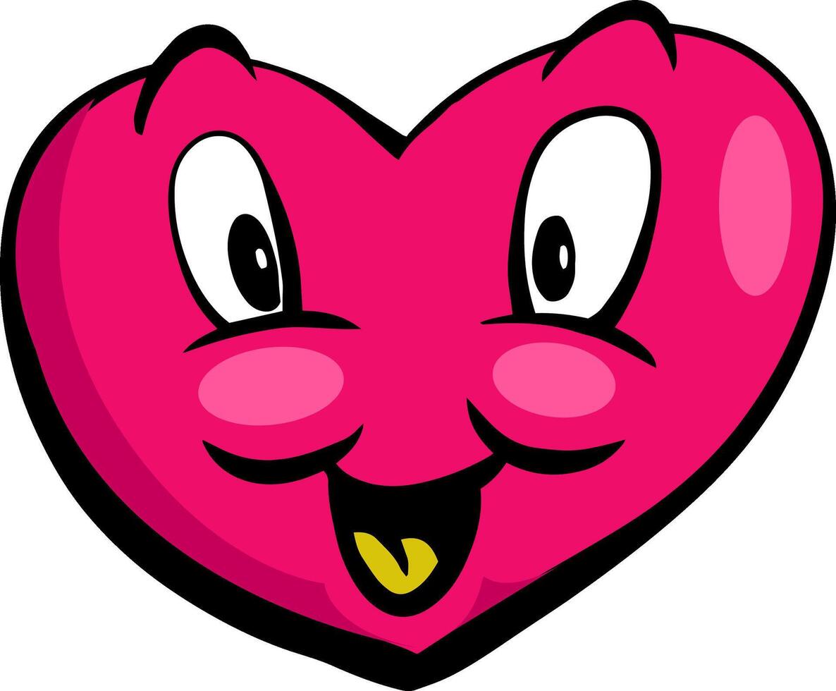 cute heart mascot vector illustration