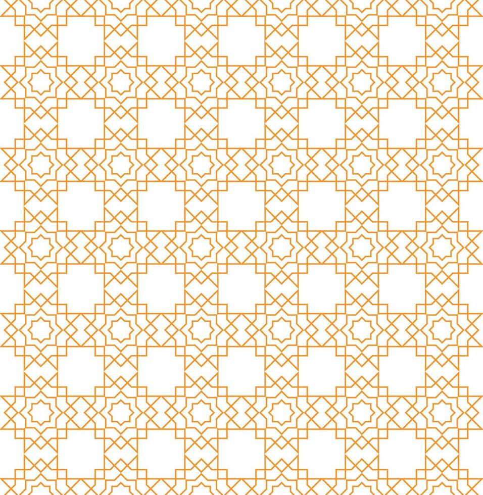 Islamic pattern decoration design that is golden, suitable for all backgrounds of brochures, invitations and so on. Islamic golden color pattern vector
