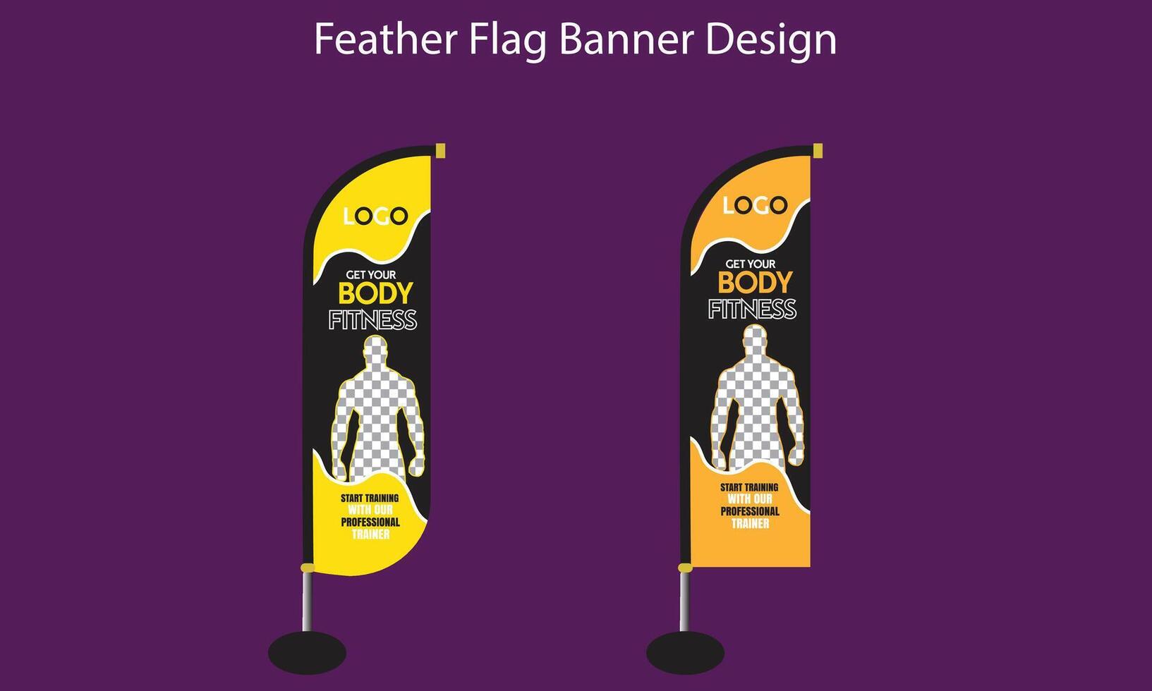 Standup exercise or fitness flag design vector