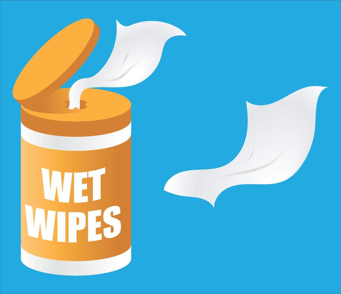 Wet wipe dispenser vector