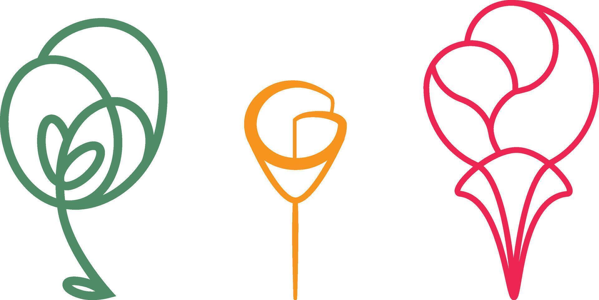 Abstract Floral Icon vector