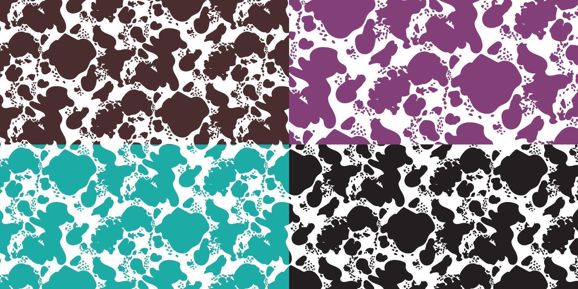 Repeating Cow Pattern vector