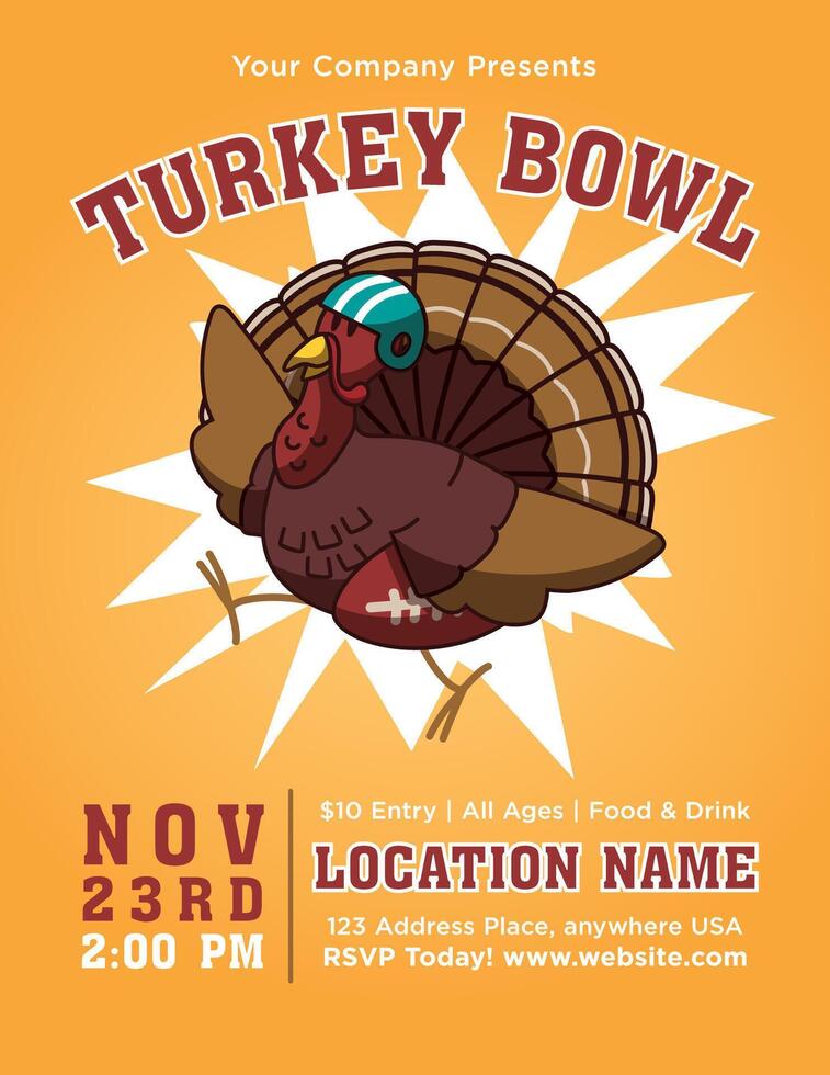 Thanksgiving event template vector
