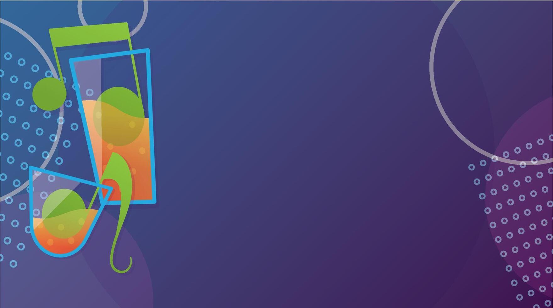 Musical Happy Hour Banner vector