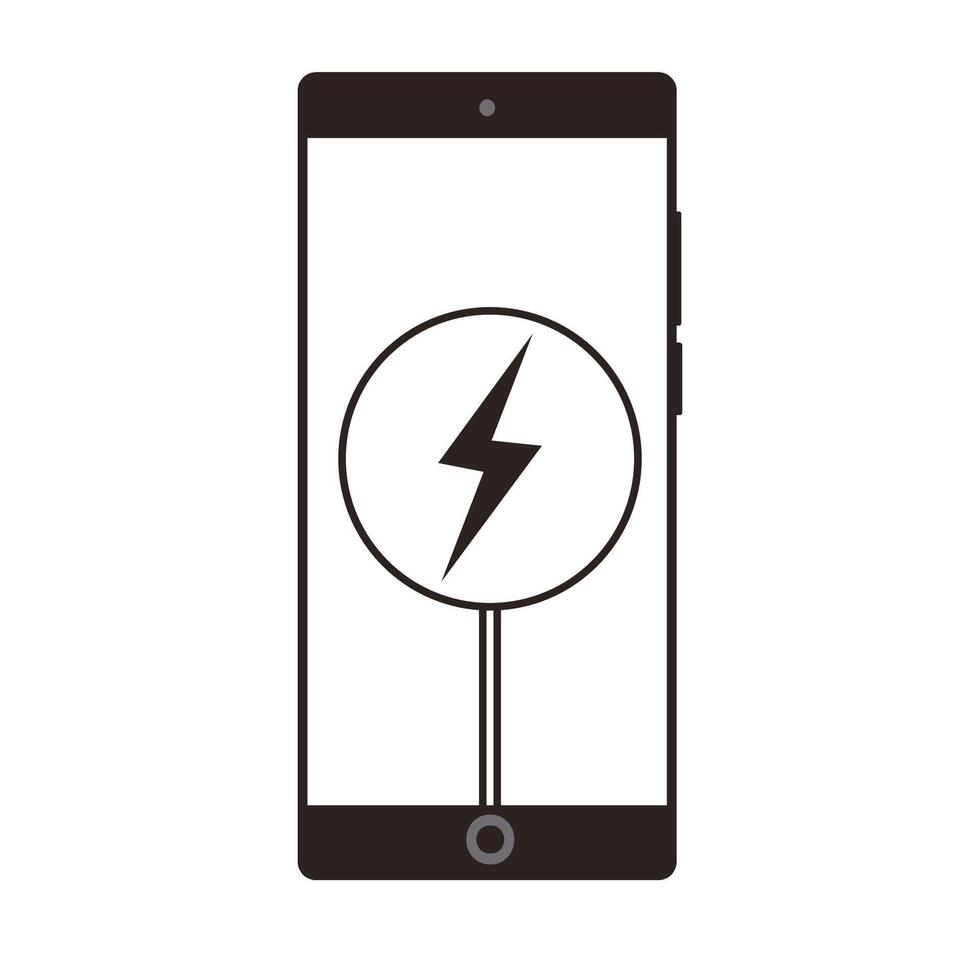 Phone in charging icon vector