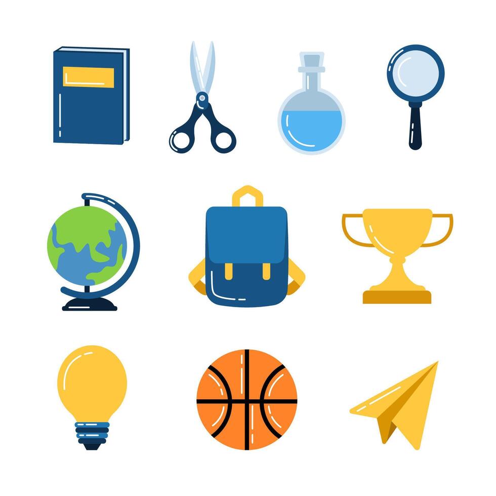 Vector Set of Hand-Drawn School Illustrations for Creative Projects
