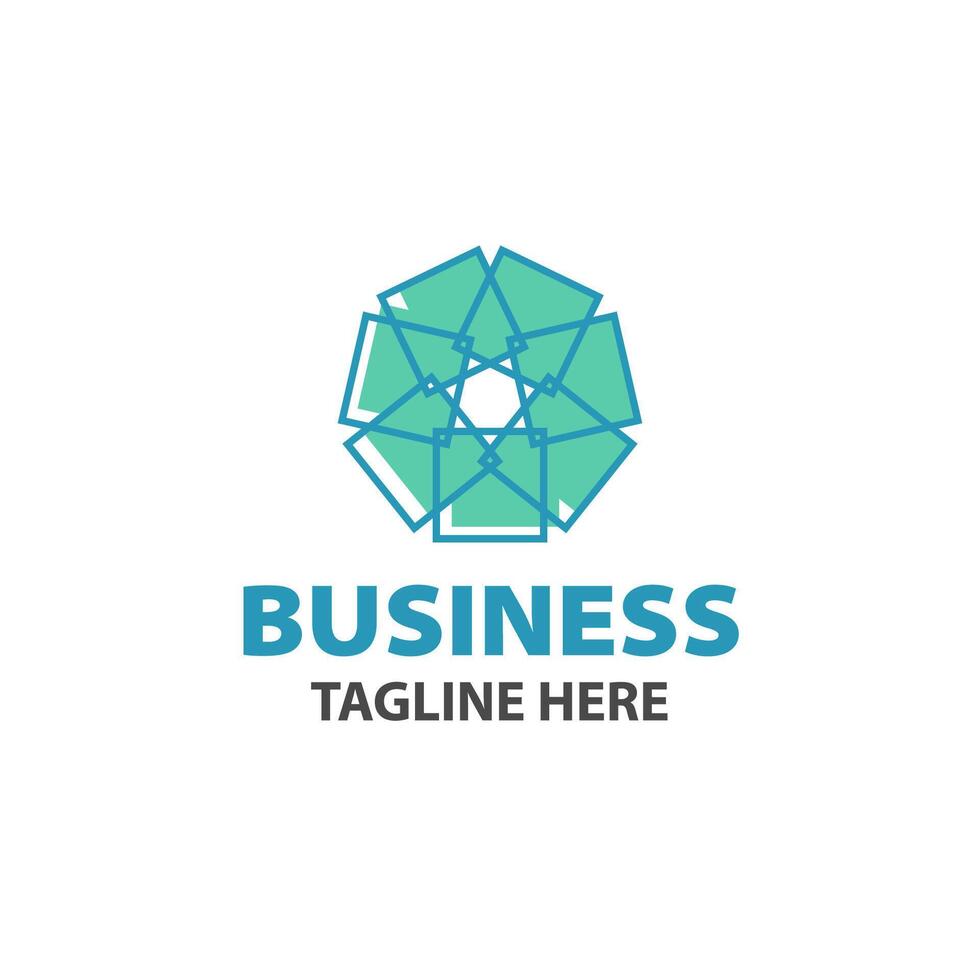 Modern Business Logo With Flat Style vector