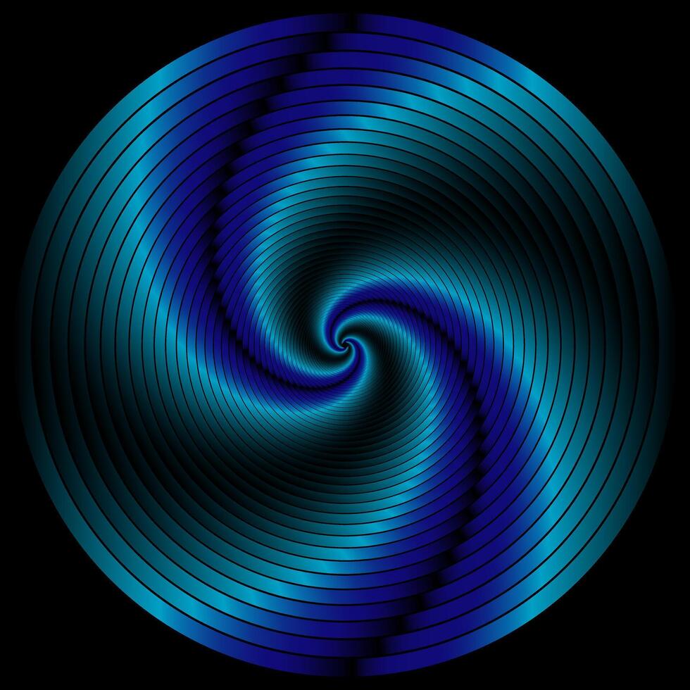 Abstract spiral rotating and twisting lines, computer generated background, 3D rendering background vector