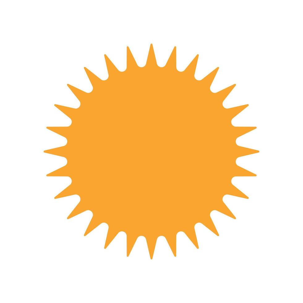 Yellow sun icon. Simple and modern sun vector illustration