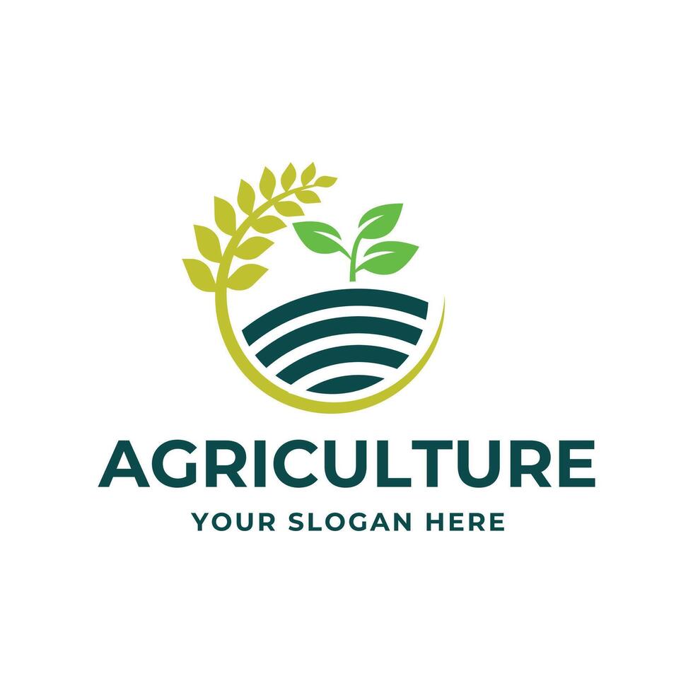 Agriculture logo. Farm concept logo design Vector on white background