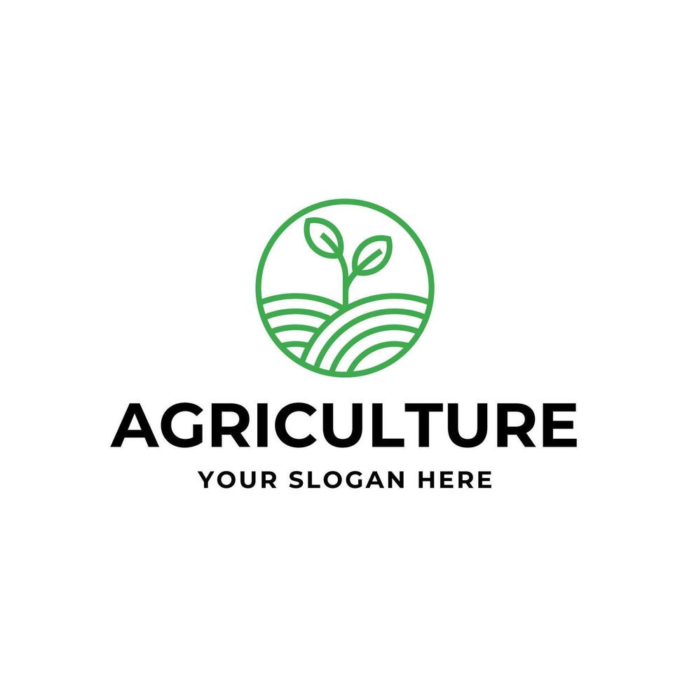 Agriculture logo. Farm concept logo design Vector on white background