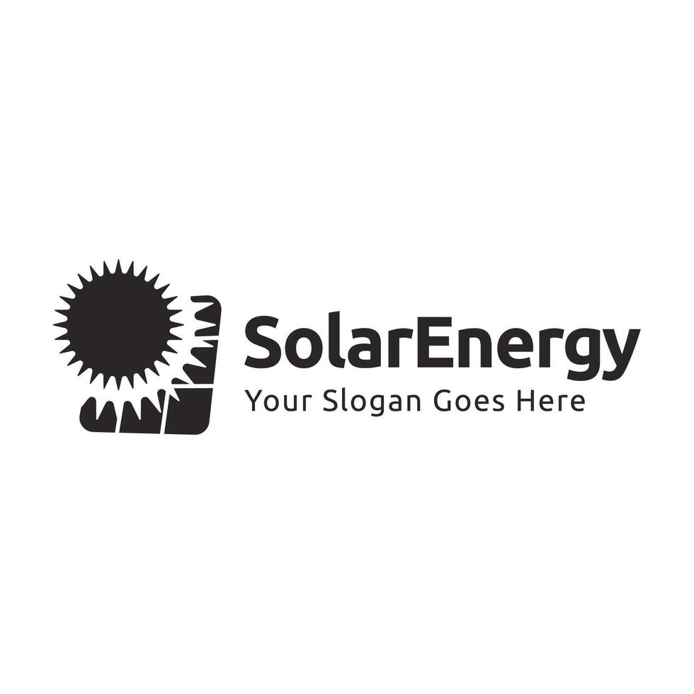 Solar energy logo design with modern concept. Simple and modern sun vector illustration