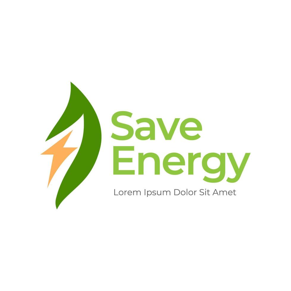 Save energy icon. Energy saving symbol vector