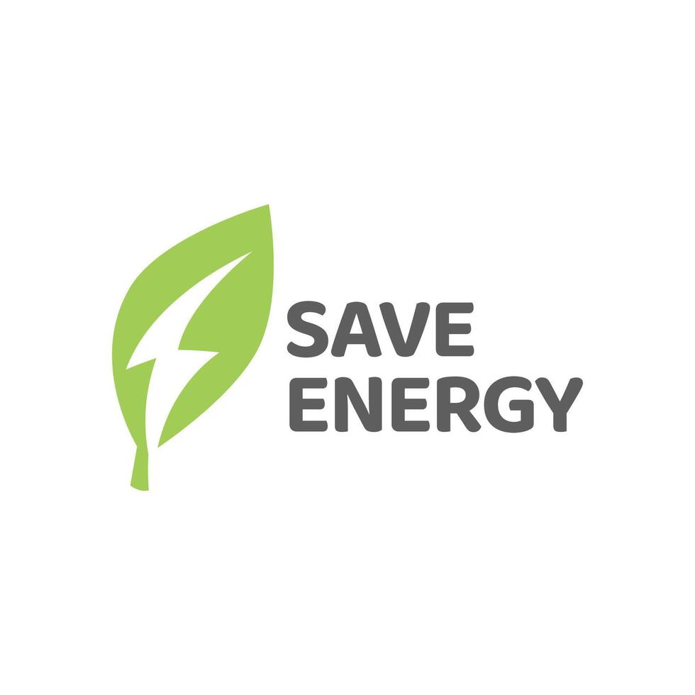 salvar energía icono. energía ahorro símbolo vector