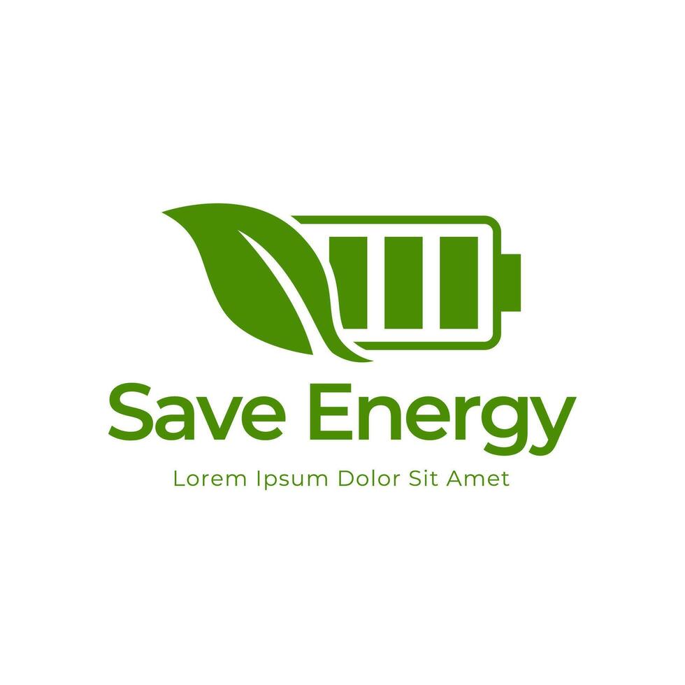 Save energy icon. Energy saving symbol vector