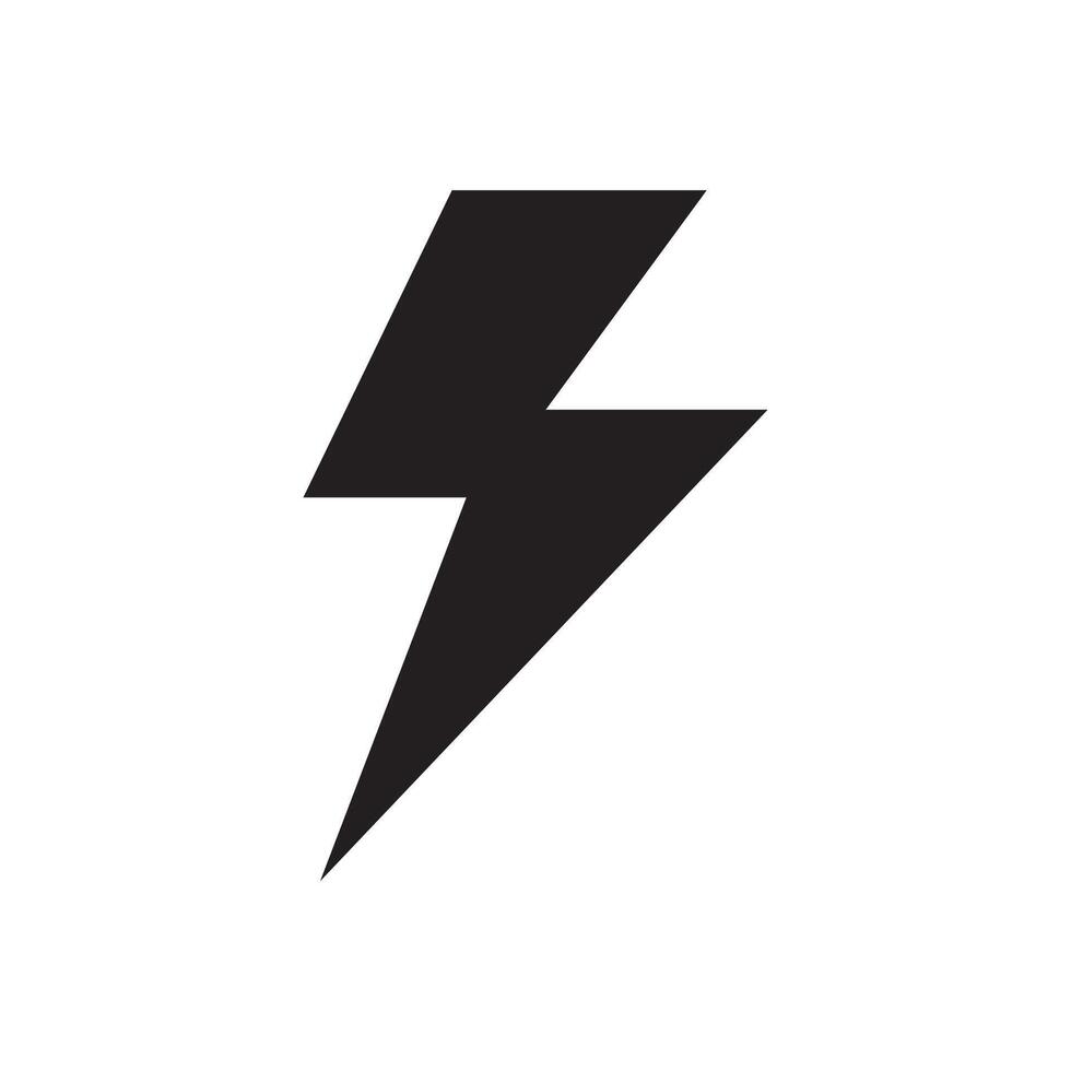 relámpago, elemento de diseño del logotipo del vector de energía eléctrica.