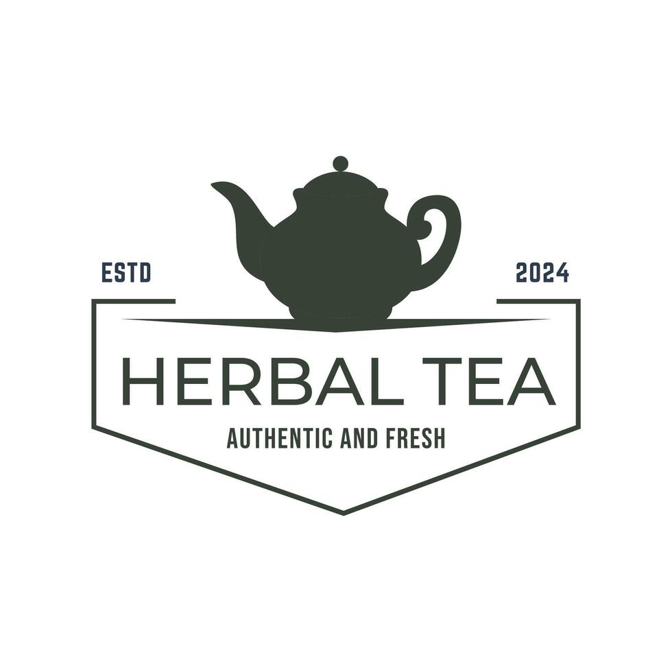 Teapot green tea leaf logo icon design template flat vector. Vector Tea logo isolated on a white background