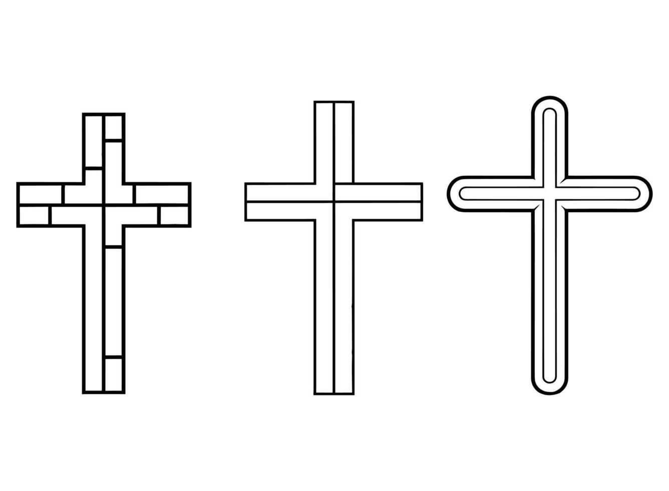 Cross coloring page. vector