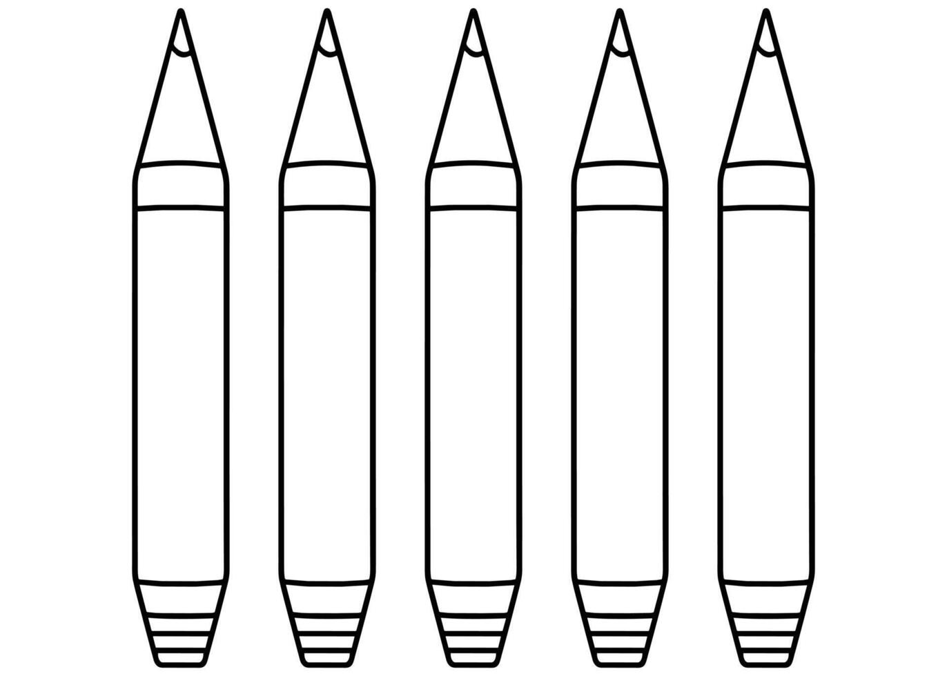 Crayons coloring page. vector
