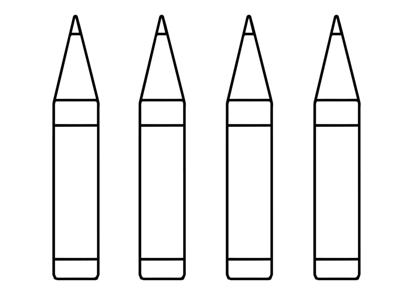 Crayons coloring page. vector