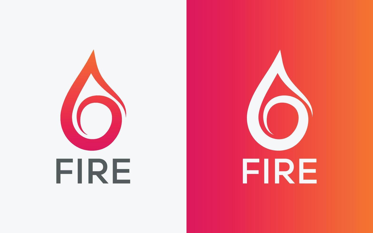 Minimalist Fire flame vector logo. Modern colorful Bonfire vector logo. abstract colorful Fire logo