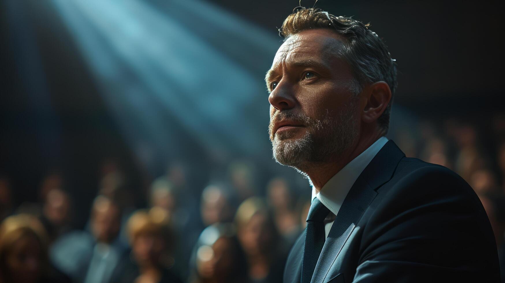 AI generated Close Up of Person in Suit and Tie photo