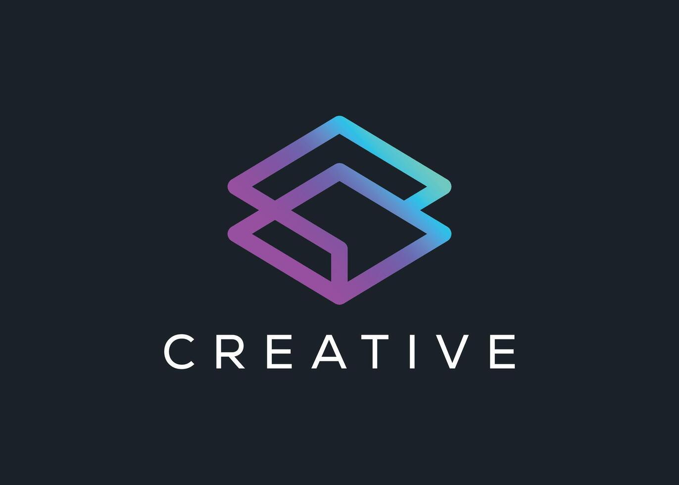 Minimal stack logo vector template. Modern Layers Logo