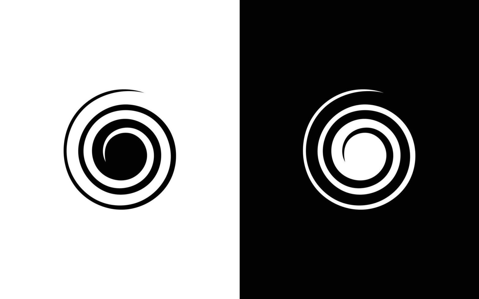 minimalista letra o giro vector logo. moderno espiral vector logo. resumen espiral.