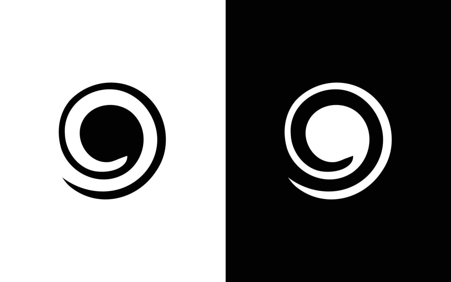 Minimalist Letter o twist vector logo. Modern Spiral vector logo. abstract Spiral.